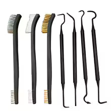 3PCS Double-End Mini Wire Brush Set – Stainless Steel, Brass & Nylon Cleaning Brushes for Rust, Metal & Detail Polishing